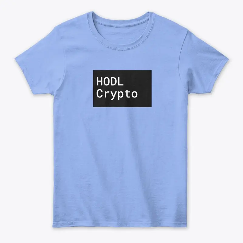 HODL Crypto White Roboto in Black Box