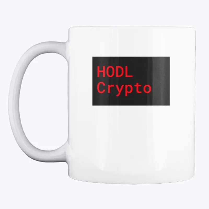 HODL Crypto Red Roboto in Black Box