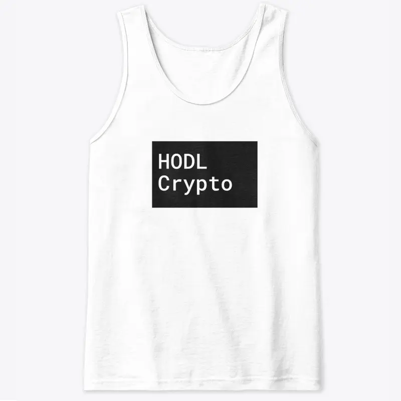 HODL Crypto White Roboto in Black Box