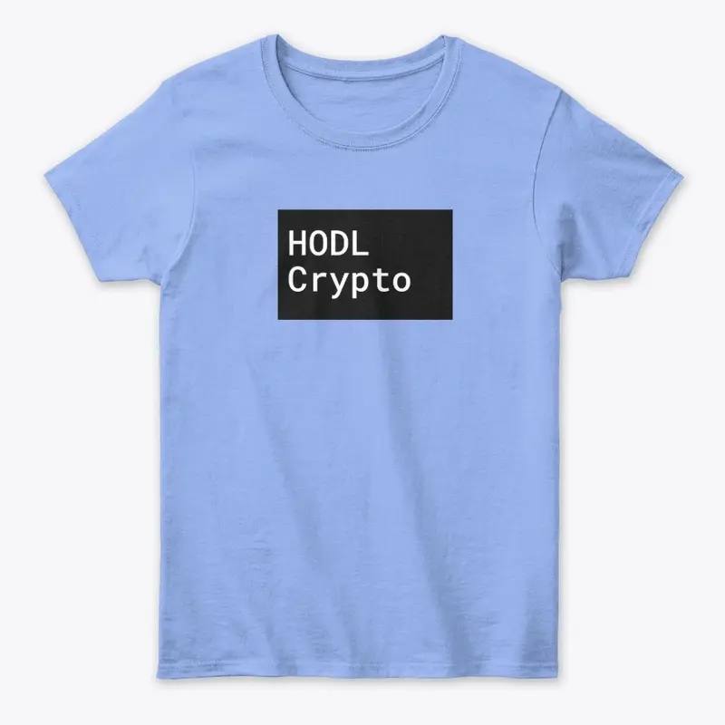 HODL Crypto White Roboto in Black Box