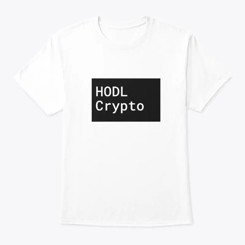 HODL Crypto White Roboto in Black Box