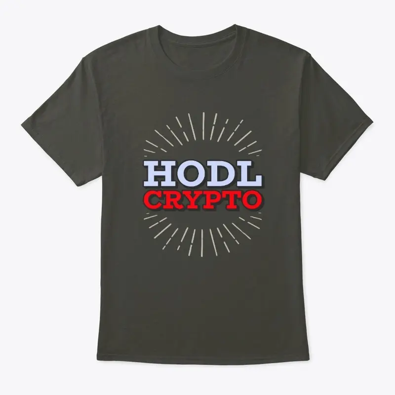 HODL Crypto Light Blue and Red Starburst